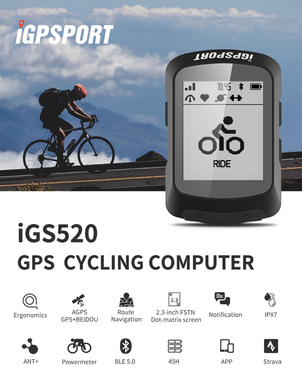 Ciclocomputer GPS iGS520