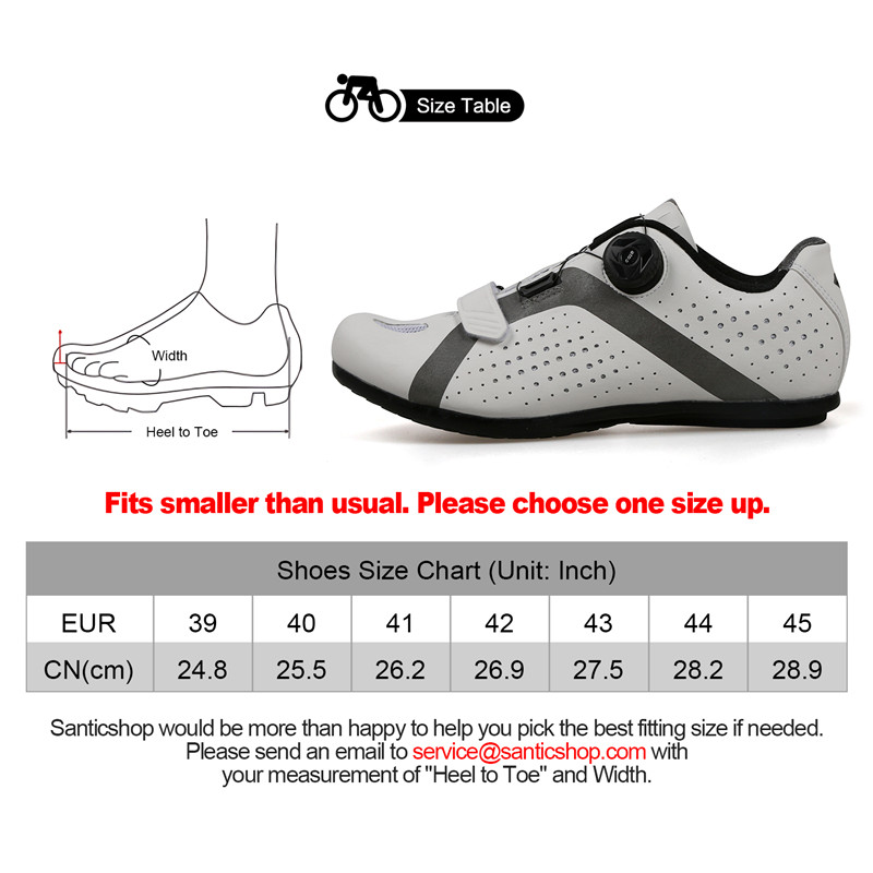 Santic shoes clearance size chart