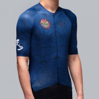 Jersey Sepeda ASING × GRC LIMITED JERSEY - NAVY Pakaian Sepeda GRC