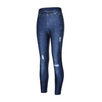 Celana sepeda padding pnjang wanita motif jeans WL1C04130