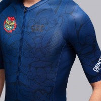 Jersey Sepeda ASING × GRC LIMITED JERSEY - NAVY Pakaian Sepeda GRC